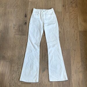 Tally Weijl Women's White Corduroy Flare Pants Size 0